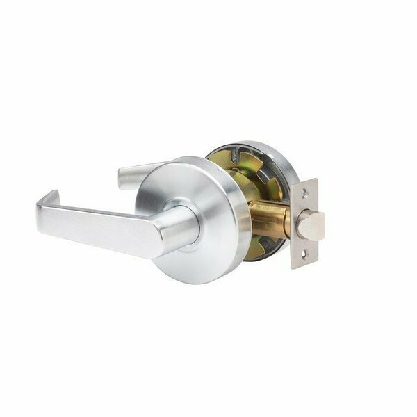 Trans Atlantic Co. Saturn Series Grade 2 Hall/Closet Passage Cylindrical Door Lever Set in Brushed Chrome DL-LSV10-US26D